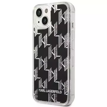 Protective phone case Karl Lagerfeld KLHCP14SLMNMK for Apple iPhone 14 6.1" hardcase black/black Liquid Glitter Monogram