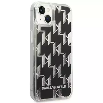 Protective phone case Karl Lagerfeld KLHCP14SLMNMK for Apple iPhone 14 6.1" hardcase black/black Liquid Glitter Monogram