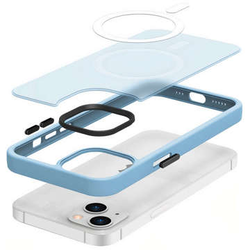 Protective phone case MagMat Case for MagSafe for Apple iPhone 14 Matte Sierra Blue Glass