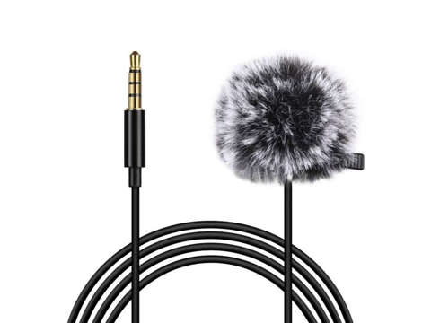 Puluz Lavalier microphone with clip 1.5m 3.5mm Jack PU424