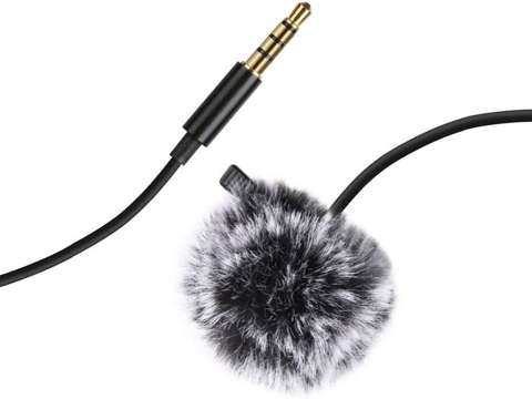 Puluz Lavalier microphone with clip 1.5m 3.5mm Jack PU424