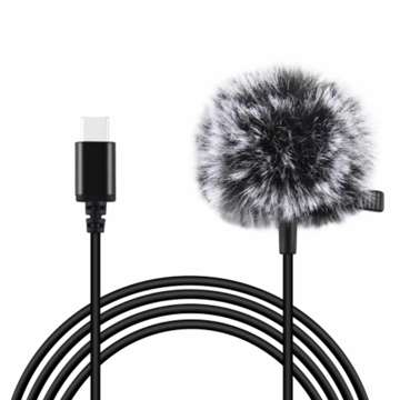 Puluz PU425 Lavalier Jack Microphone with Clip 1.5m USB-C