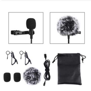 Puluz PU425 Lavalier Jack Microphone with Clip 1.5m USB-C