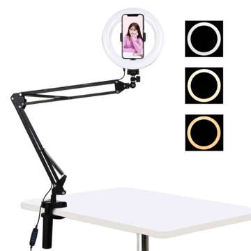 Puluz Ring lamp / desk tripod for LED clip 20 cm vlog / stream for phone PKT3089B