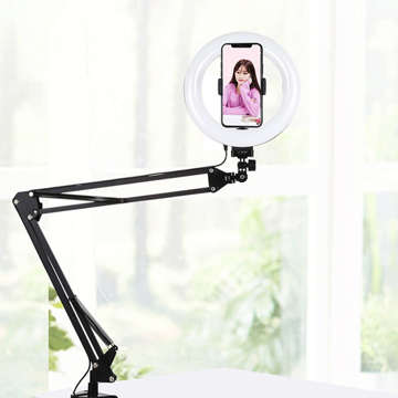 Puluz Ring lamp / desk tripod for LED clip 20 cm vlog / stream for phone PKT3089B