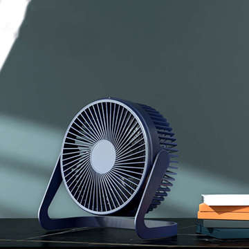 Quiet Alogy Desk Fan Portable USB Wired Desktop Fan Navy blue