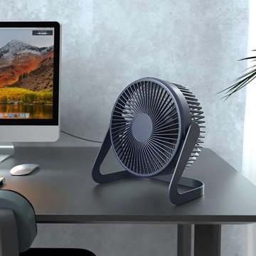 Quiet Alogy Desk Fan Portable USB Wired Desktop Fan Navy blue