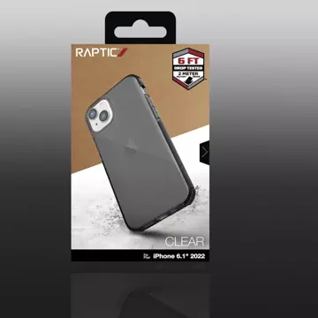 Raptic Clear Case for iPhone 14 armored cover gray