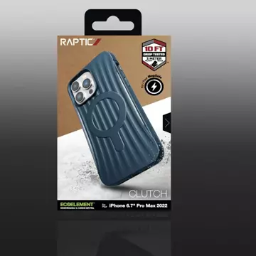 Raptic Clutch Built Case for iPhone 14 Pro Max with MagSafe back cover blue