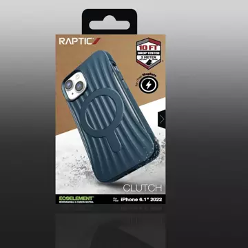 Raptic Clutch Built Case for iPhone 14 with MagSafe back cover blue
