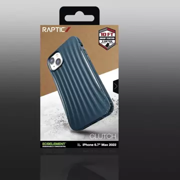 Raptic Clutch Case for iPhone 14 Plus with blue back cover