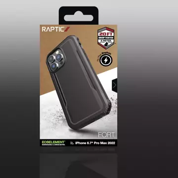 Raptic Fort Case for iPhone 14 Pro Max with MagSafe armored cover black