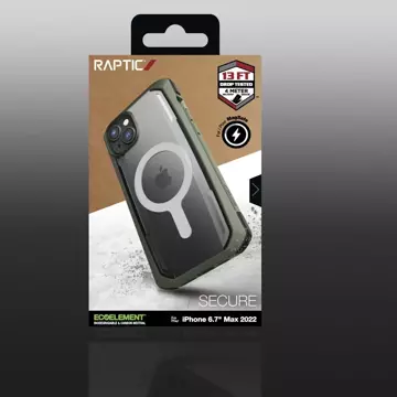 Raptic Secure Case for iPhone 14 Plus with MagSafe green armored cover