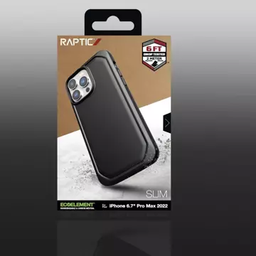 Raptic Slim Case iPhone 14 Pro Max back cover black