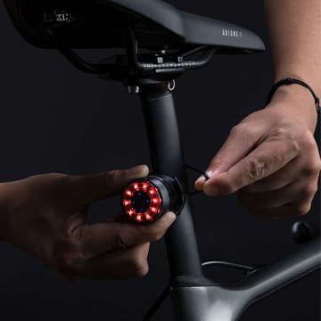 Rear bicycle light waterproof RockBros Q1 7x color LED USB under the saddle lighting rear light