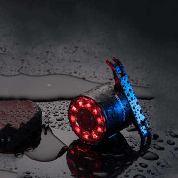 Rear bicycle light waterproof RockBros Q1 7x color LED USB under the saddle lighting rear light