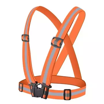 Reflective harness adjustable reflective vest for bike motorbike running orange