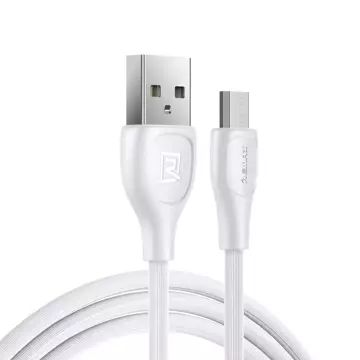 Remax Lesu Pro cable USB - micro USB 480 Mbps 2.1 A 1 m white (RC-160m white)