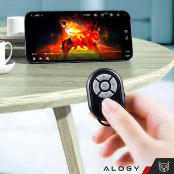 Remote controller Bluetooth remote control for phone control, taking photos, recordings, scrolling Alogy Black