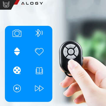 Remote controller Bluetooth remote control for phone control, taking photos, recordings, scrolling Alogy Black