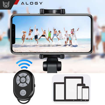 Remote controller Bluetooth remote control for phone control, taking photos, recordings, scrolling Alogy Black