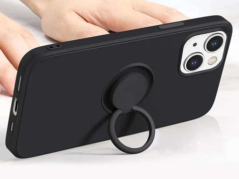 Ring Ultra Slim Alogy Silicone Case for Apple iPhone 13 Black