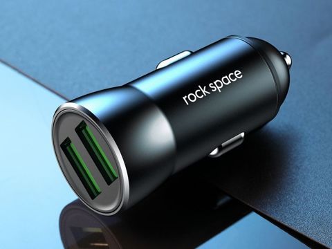 Rock Space H8 2x USB 2.4A car charger Black