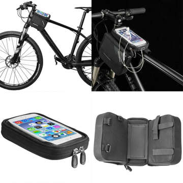 RockBros Bicycle Bag 030-60BK Bicycle Pannier Phone Holder Up to 6.7 inch