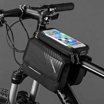 RockBros Bicycle Bag 030-60BK Bicycle Pannier Phone Holder Up to 6.7 inch