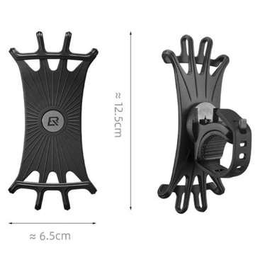 RockBros LF436BK silicone bicycle holder for bicycle motorcycle scooter for phone handlebars Black