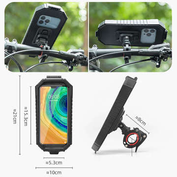 RockBros Waterproof bicycle holder for bicycle, scooter, motorcycle, adjustable handlebar for 6.9 inch phone