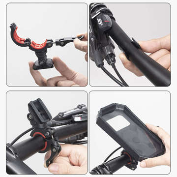 RockBros Waterproof bicycle holder for bicycle, scooter, motorcycle, adjustable handlebar for 6.9 inch phone