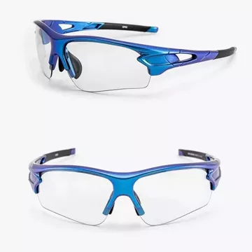 Rockbros 10069 photochromic UV400 cycling glasses - blue