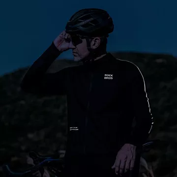 Rockbros 15400002005 Long Sleeve Autumn/Winter XXL Cycling Jersey - Black