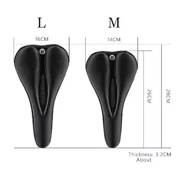 Rockbros LF047-B silicone gel bicycle seat cover size L - black