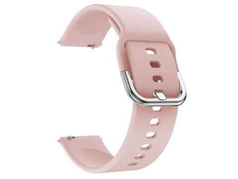 Rubber Alogy soft band universal sport strap for smartwatch 20mm Pink