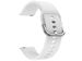 Rubber Alogy soft band universal sport strap for smartwatch 20mm White