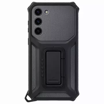 Samsung Rugged Gadget Case for Samsung Galaxy S23 Plus armored cover ring holder stand gray