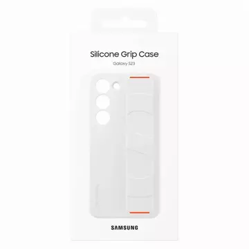 Samsung Silicone Grip Cover for Samsung Galaxy S23 with wrist strap white (EF-GS911TWEGWW)