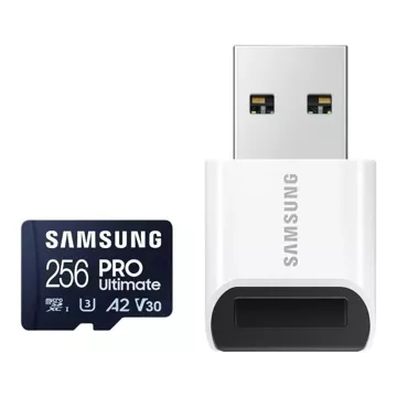 Samsung microSDXC PRO Ultimate 256GB 200/130MB/s UHS-I/U3 Memory Card (MB-MY256SB/WW)