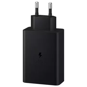 Samsung wall charger 2x USB Type C / USB PPS, Power Delivery PD 65W, QC 3.0, AFC, FCP black (EP-T6530NBEGEU)