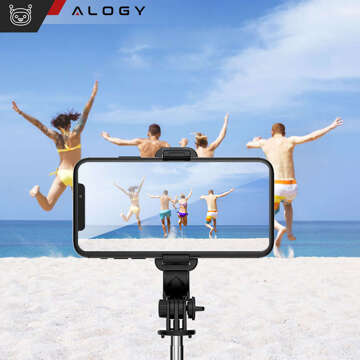 Selfie Stick Alogy Phone Holder Photo Tripod 103cm Bluetooth Remote Control Black