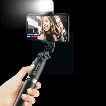 Selfie stick Alogy Tripod phone holder Bluetooth LED stick Black