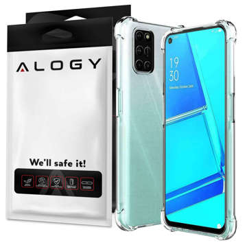 ShockProof Alogy Armor Case for Oppo A54/ A74/ A93 5G Transparent