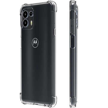 ShockProof Alogy Silicone Armor Case for Motorola Moto Edge 20 Lite Clear Glass