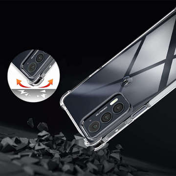 ShockProof Alogy Silicone Armor Case for Motorola Moto Edge 20 Transparent