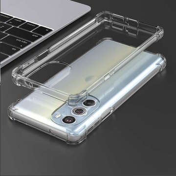 ShockProof Alogy Silicone Armor Case for Motorola Moto Edge 30 Pro Transparent