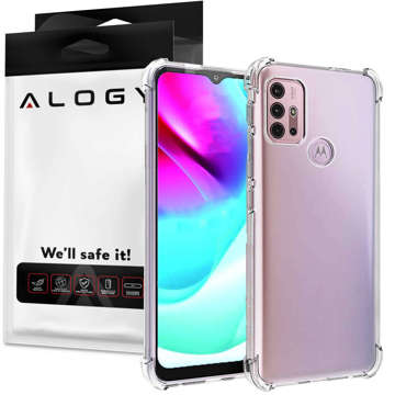 ShockProof Alogy Silicone Armor Case for Motorola Moto G10/ G20/ G30 Transparent