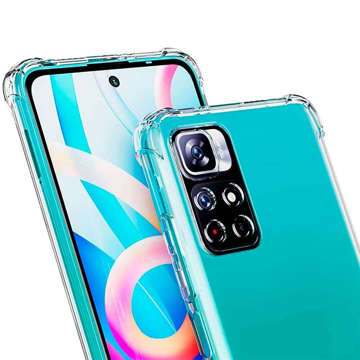 ShockProof Alogy Silicone Armor Case for Xiaomi Poco M4 Pro 5G Transparent