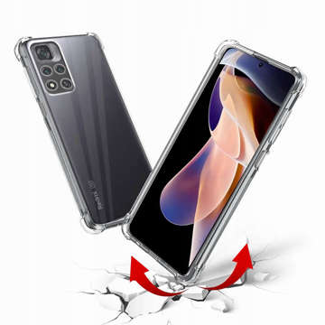 ShockProof Alogy Silicone Armor Case for Xiaomi Redmi Note 11 Transparent